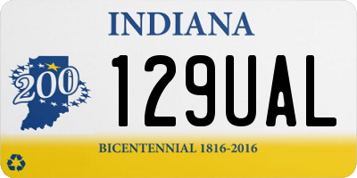 IN license plate 129UAL