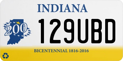 IN license plate 129UBD