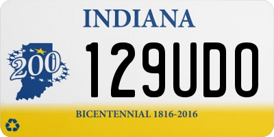 IN license plate 129UDO