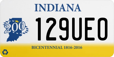 IN license plate 129UEO
