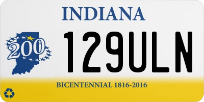 IN license plate 129ULN