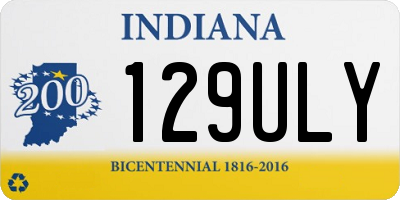 IN license plate 129ULY