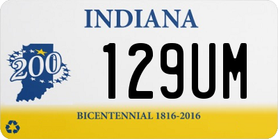 IN license plate 129UM