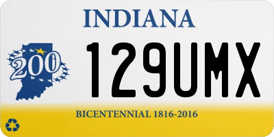 IN license plate 129UMX