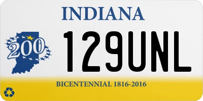 IN license plate 129UNL