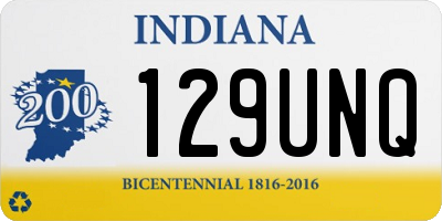 IN license plate 129UNQ
