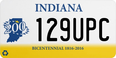 IN license plate 129UPC