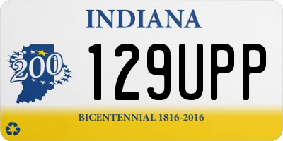 IN license plate 129UPP