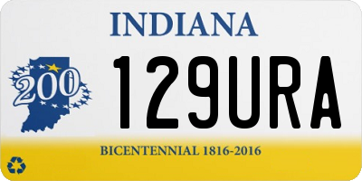 IN license plate 129URA