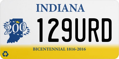 IN license plate 129URD