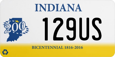 IN license plate 129US