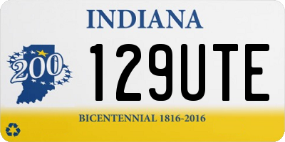 IN license plate 129UTE