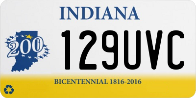 IN license plate 129UVC