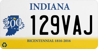 IN license plate 129VAJ