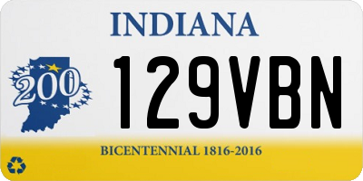 IN license plate 129VBN