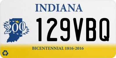 IN license plate 129VBQ