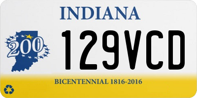 IN license plate 129VCD