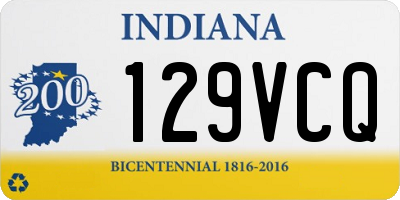 IN license plate 129VCQ