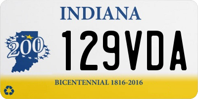 IN license plate 129VDA