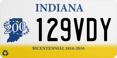 IN license plate 129VDY