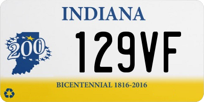IN license plate 129VF