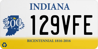 IN license plate 129VFE