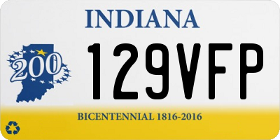 IN license plate 129VFP