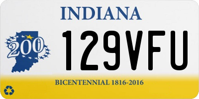 IN license plate 129VFU