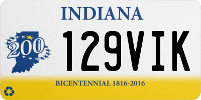 IN license plate 129VIK