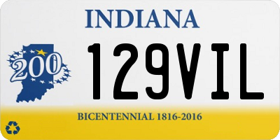 IN license plate 129VIL