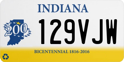 IN license plate 129VJW