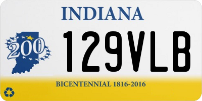 IN license plate 129VLB