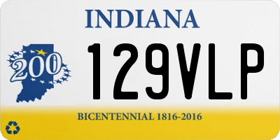 IN license plate 129VLP