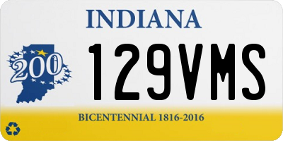 IN license plate 129VMS