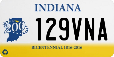 IN license plate 129VNA