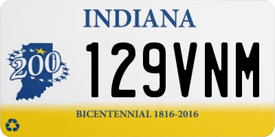 IN license plate 129VNM