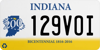 IN license plate 129VOI