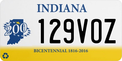 IN license plate 129VOZ