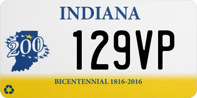 IN license plate 129VP