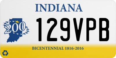 IN license plate 129VPB