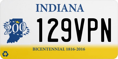 IN license plate 129VPN