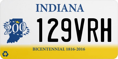 IN license plate 129VRH