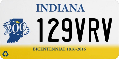 IN license plate 129VRV