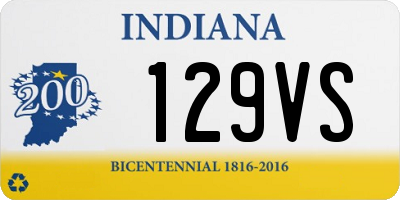 IN license plate 129VS