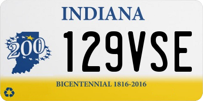 IN license plate 129VSE