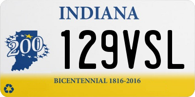 IN license plate 129VSL