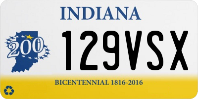 IN license plate 129VSX