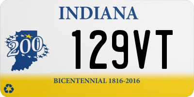 IN license plate 129VT