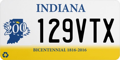 IN license plate 129VTX