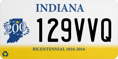 IN license plate 129VVQ